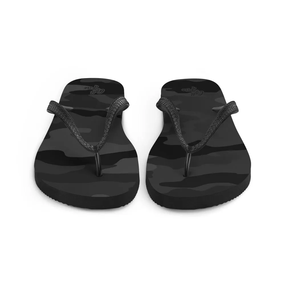 Black Camo Flip-Flops