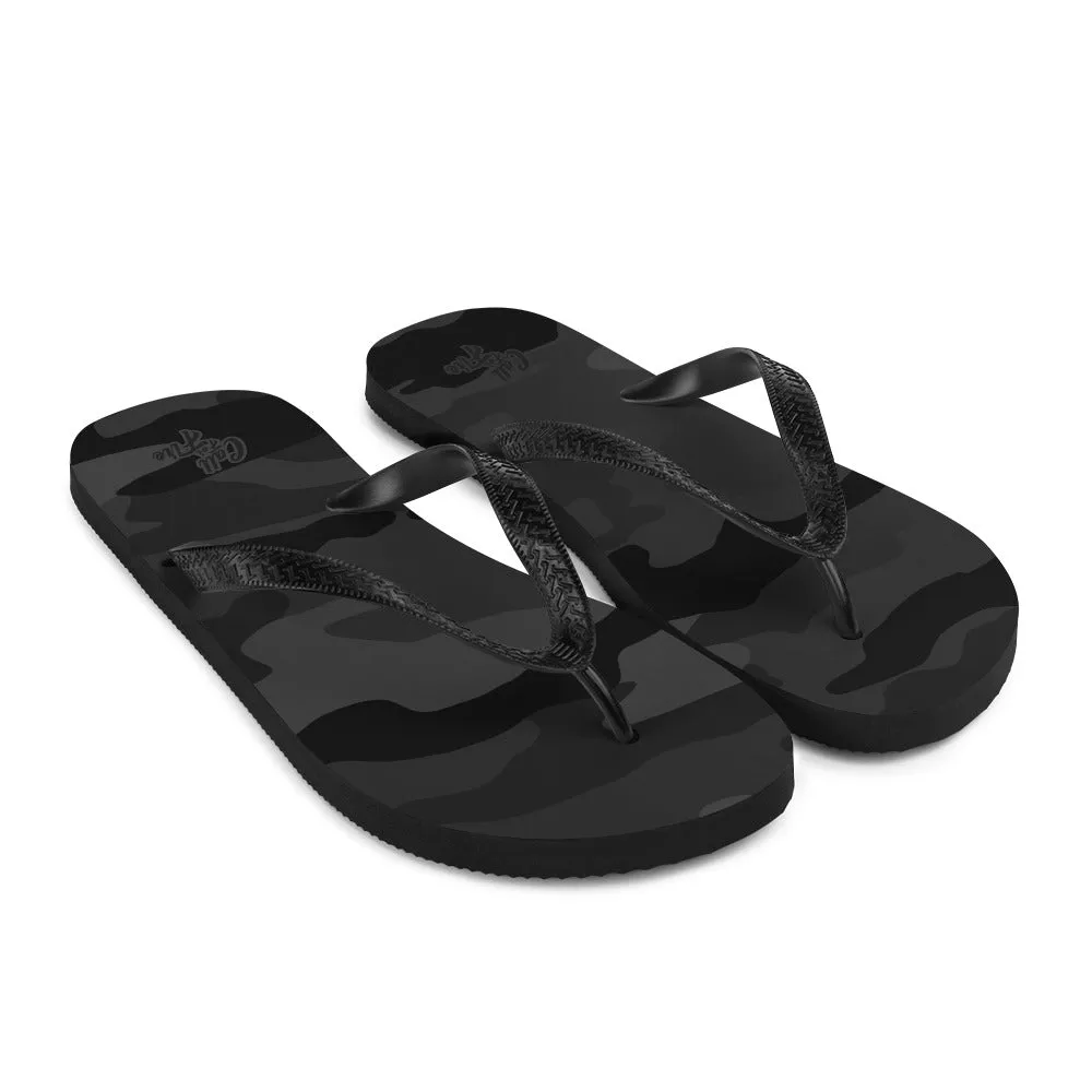 Black Camo Flip-Flops