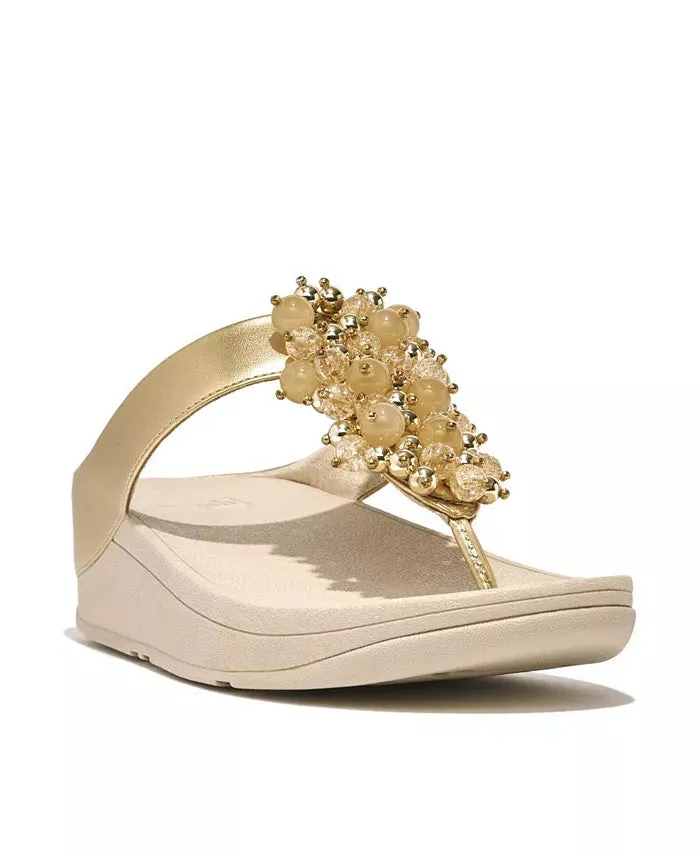 Fitflop Fino Bauble-Bead Toe-Post Sandals