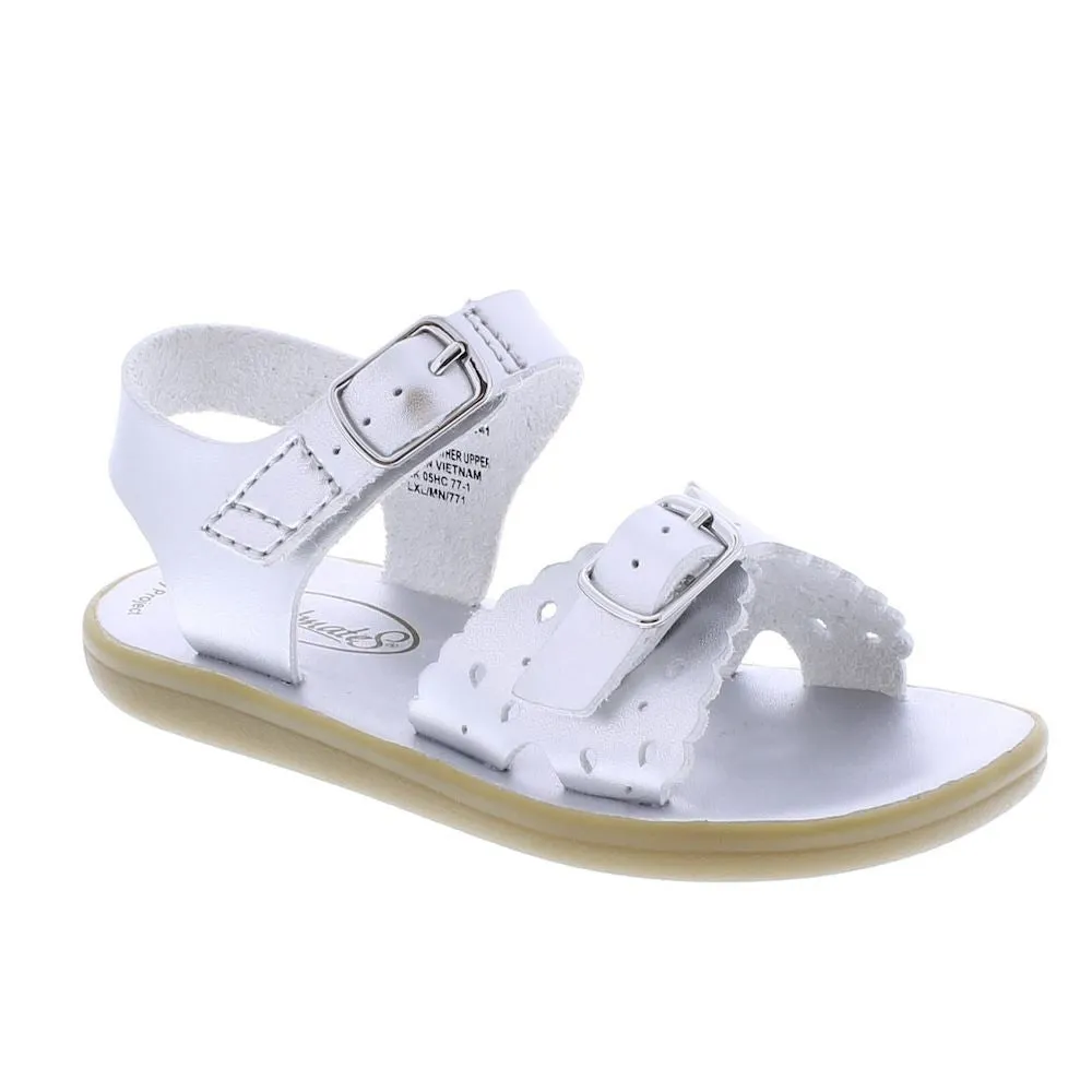 Footmates Girls Sustainable Sandals - Eco-Ariel Microfiber - Silver
