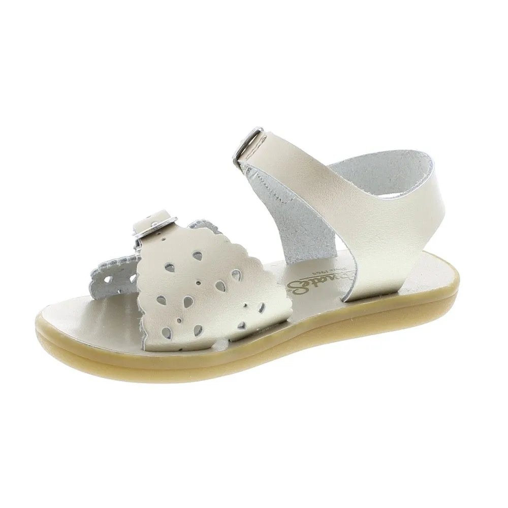 Footmates Girls Sustainable Sandals - Eco-Ariel Microfiber - Soft Gold