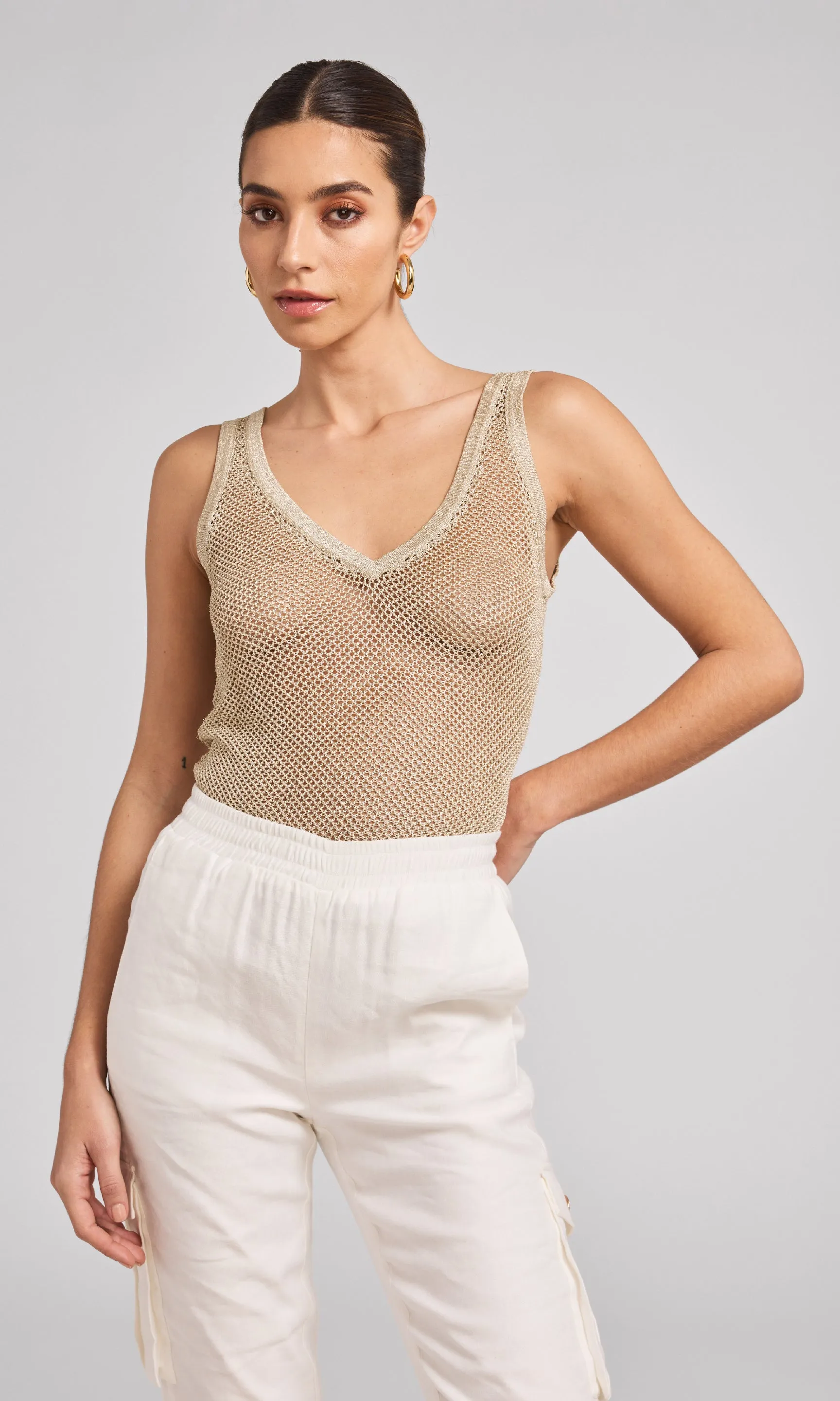 Harley Metallic Mesh Tank