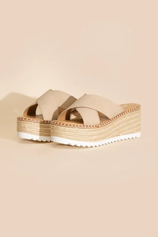 HEIGHT Raffia Platform Slides