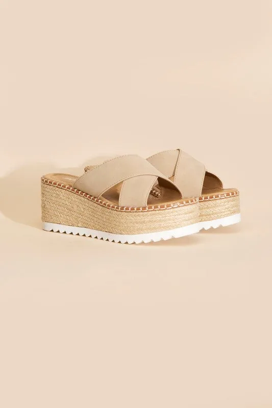 HEIGHT Raffia Platform Slides