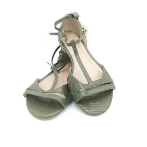 Olive Buckled Dance Sandals