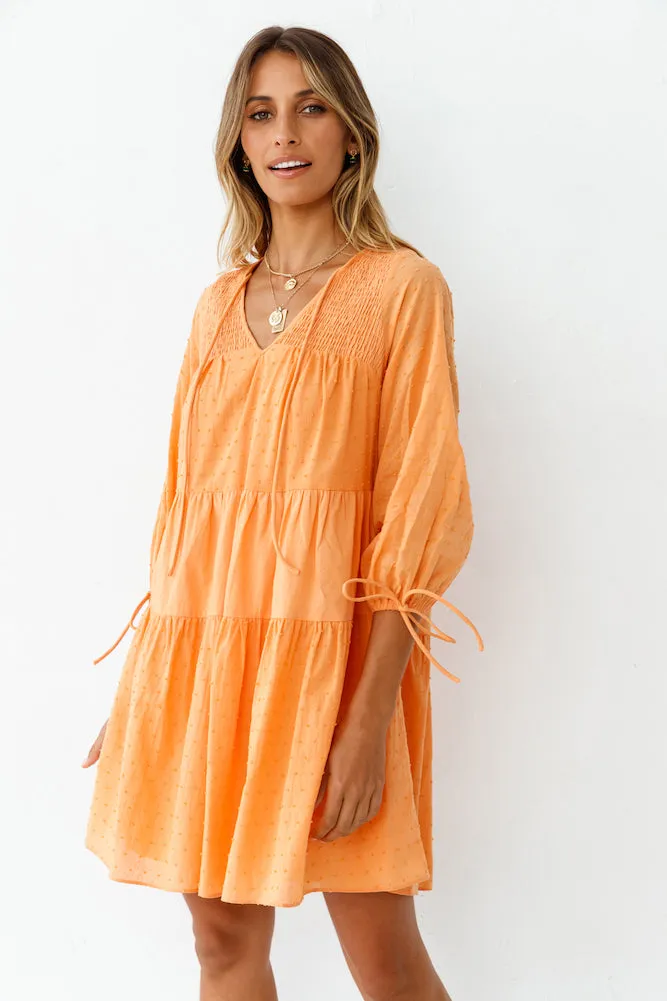 Sunsets By The Shore Dress Orange